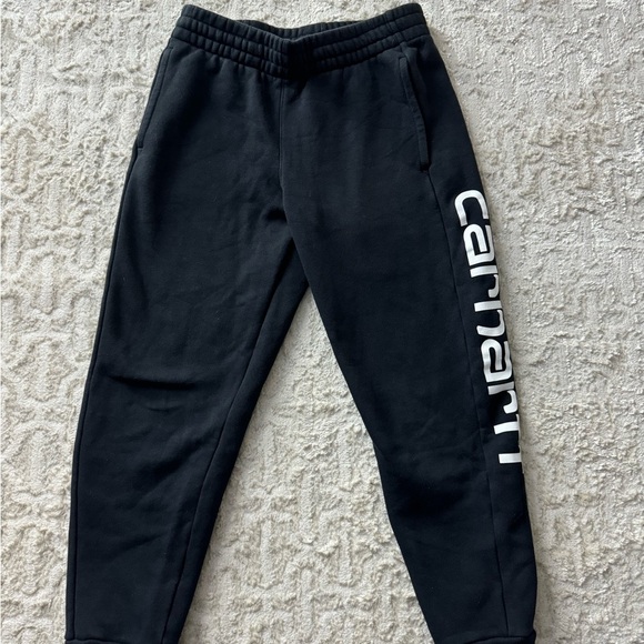 Carhartt Other - Carhartt Kids Black Sweatpants with White Logo size 10/12